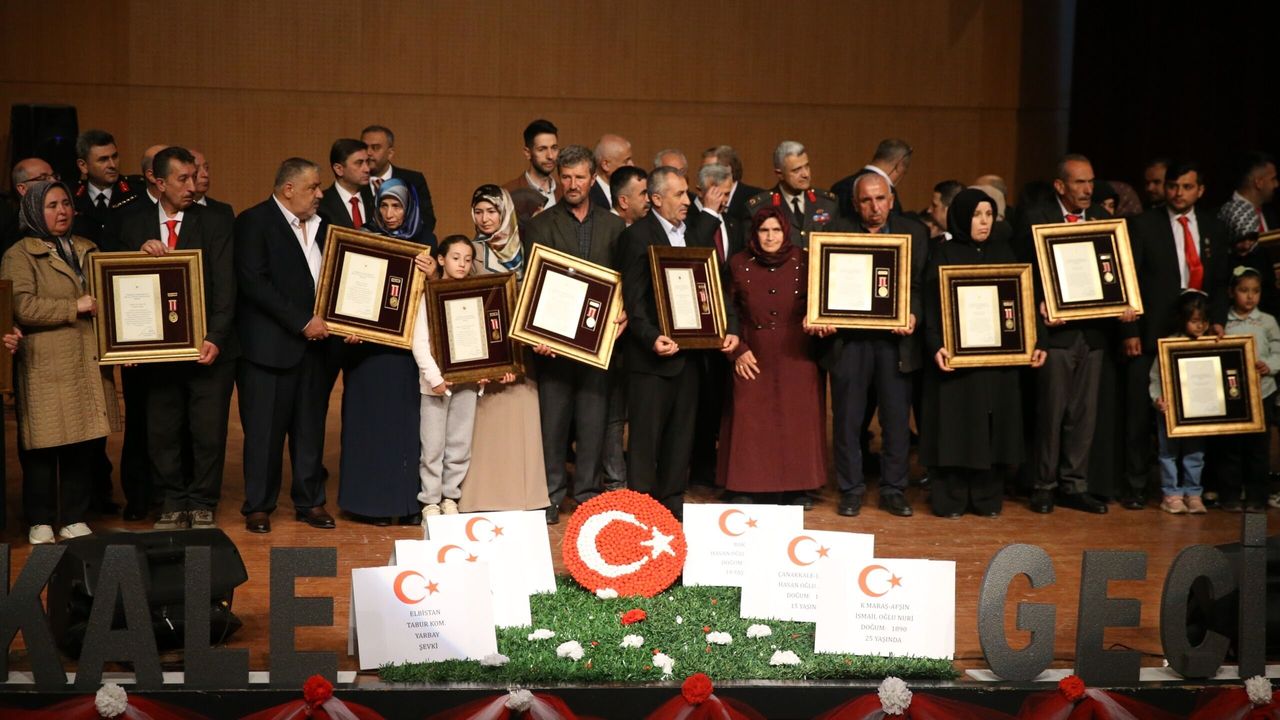 Kahramanmaraş'ta "Devlet Övünç Madalyası ve Beratı Töreni" düzenlendi