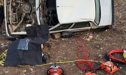 Kahramanmaraş'ta devrilen otomobilin sürücüsü hayatını kaybetti