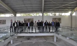 Germanicia Antik Kenti'ndeki mozaikli alana basın gezisi düzenlendi