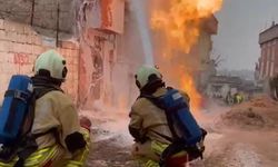 Kahramanmaraş'ta doğal gaz borusunun patlaması sonucu çıkan yangın söndürüldü