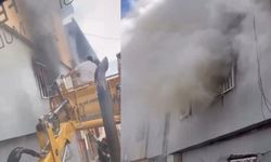 Onikişubat Belediyesi personelinden ev yangınına örnek müdahale