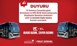 15 Temmuz’da Büyükşehir’den Ücretsiz Toplu Taşıma Hizmeti