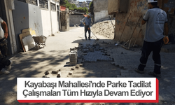 Kayabaşı Mahallesi'nde Parke Tadilat Çalışmaları Tüm Hızıyla Devam Ediyor