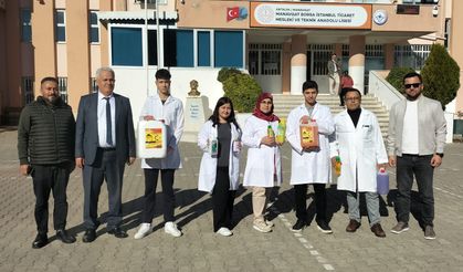 Meslek lisesi öğrencileri temizlik ürünleri üreterek ekonomiye katkı sağlıyor