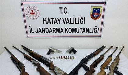 Dörtyol ilçesinde ruhsatsız 2 tabanca ve 7 tüfek ele geçirildi