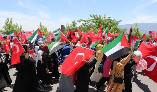 Kahramanmaraş'ta üniversite öğrencileri Filistin'e destek yürüyüşü düzenledi