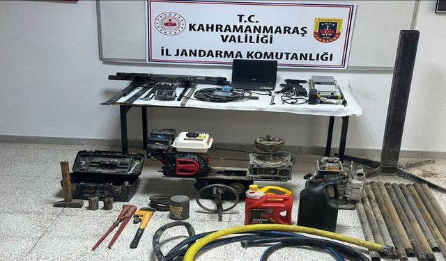 Kahramanmaraş'ta kaçak kazı yapan 10 şüpheli suçüstü yakalandı