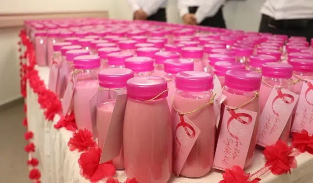 Antalya'da meme kanserine sağlıklı içecekle dikkat çekildi