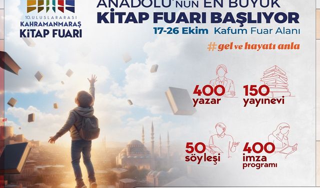 10. Uluslararası Kahramanmaraş Kitap Fuarı, Cuma Günü Kapılarını Açıyor