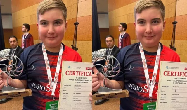 Kahramanmaraşlı öğrenci İtalya'da düzenlenen yarışmadan şampiyonlukla döndü