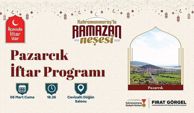 Ramazan’ın Bereketi Pazarcık’ta Kurulacak İftar Sofrasında Paylaşılacak