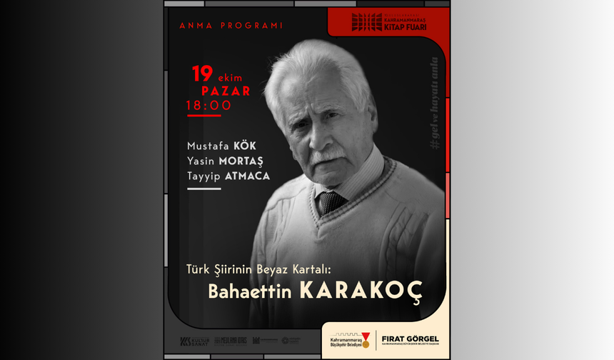 Bahaettin Karakoç, Vefatının Yıl Dönümünde Kitap Fuarı’nda Anılacak