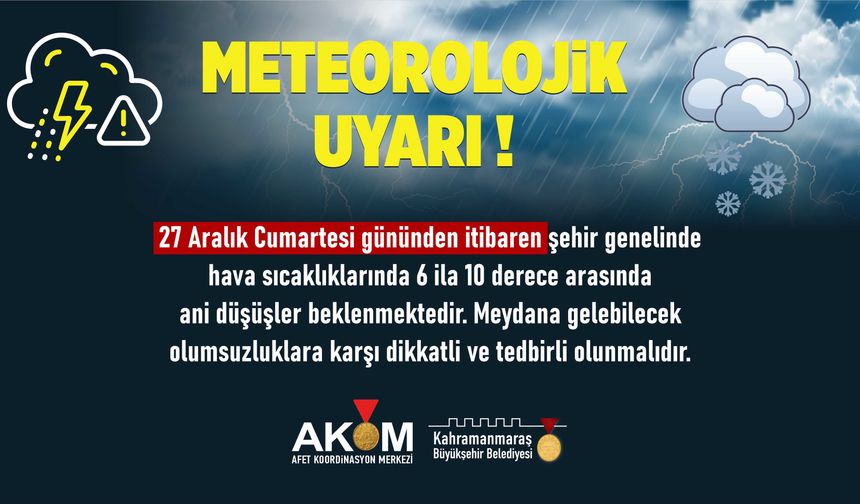 Soğuk Hava Uyarısı; Don ve Buzlanmaya Karşı Dikkat!