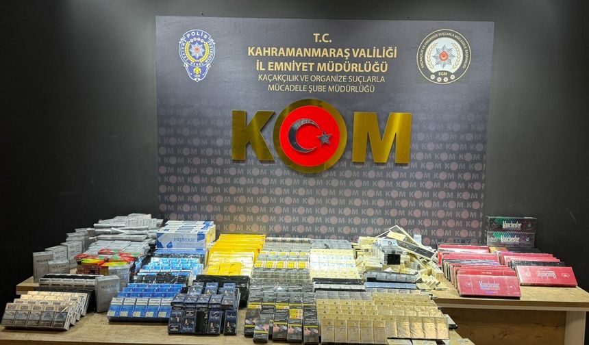 Kahramanmaraş'ta 2 bin 400 paket kaçak sigara ele geçirildi