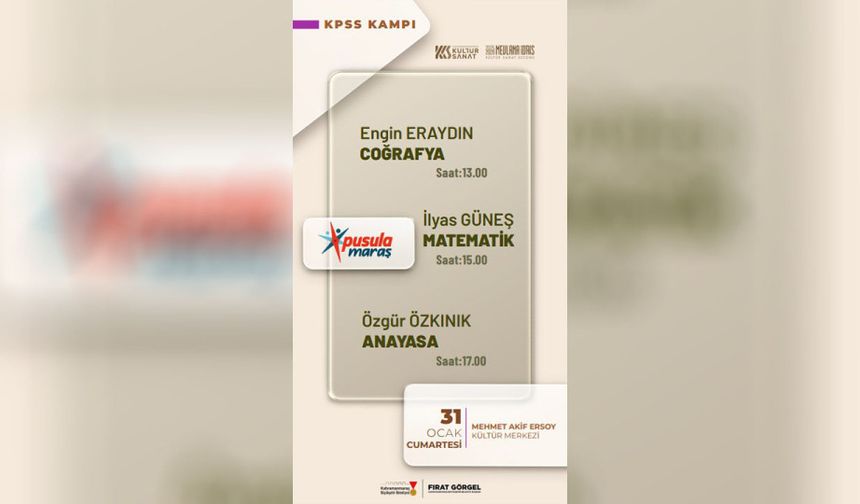 KPSS Kampı Coğrafya, Matematik ve Anayasa Dersleri ile Başlıyor