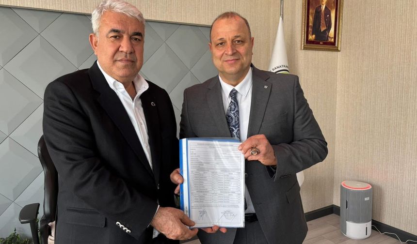 Kahramanmaraş Lokanta, Pastane, Kebapçı ve Dönerciler Odası Başkanı Hacı Fidan, mazbatasını aldı