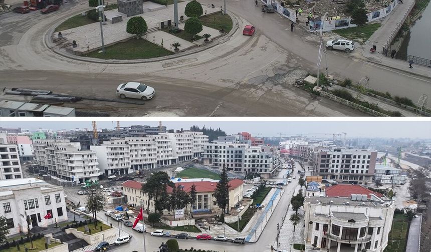 Depremlerin yıktığı Hatay'ın 3 yıl önceki hali ve yeniden inşası aynı karelerde