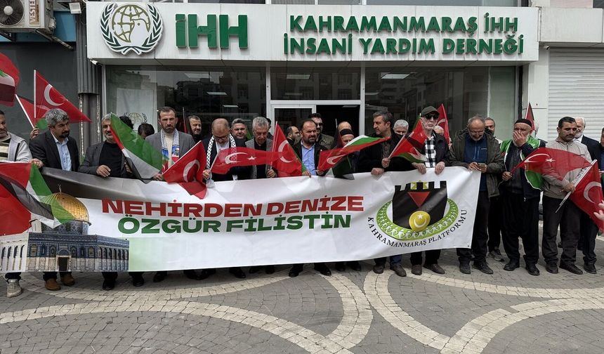 ABD ve İsrail'in İran, Lübnan ve Gazze'ye yönelik saldırıları Kahramanmaraş'ta protesto edildi