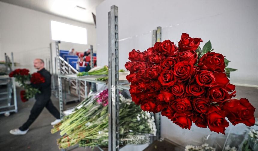 Renk cümbüşüne dönen çiçek mezatlarını Kadınlar Günü heyecanı sardı