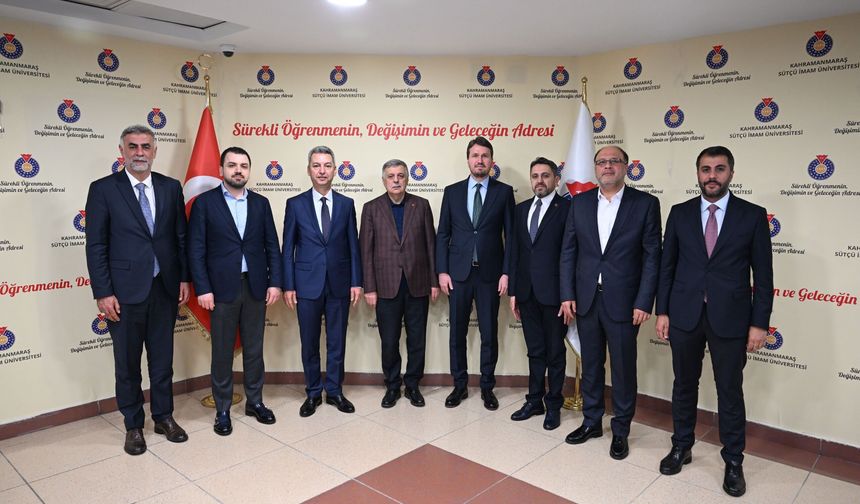 Nevzat Pakdil ve İl Protokolü KSÜ Rektörü Prof. Dr. İbrahim Taner Okumuş’u Ziyaret Etti