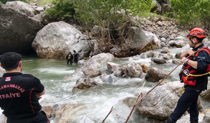 Kahramanmaraş'ta nehirde kaybolan kişi için arama çalışması başlatıldı