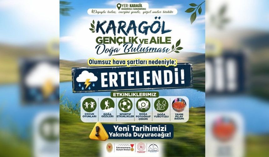 Karagöl’deki “Gençlik ve Aile” Buluşması İleri Bir Tarihe Ertelendi!