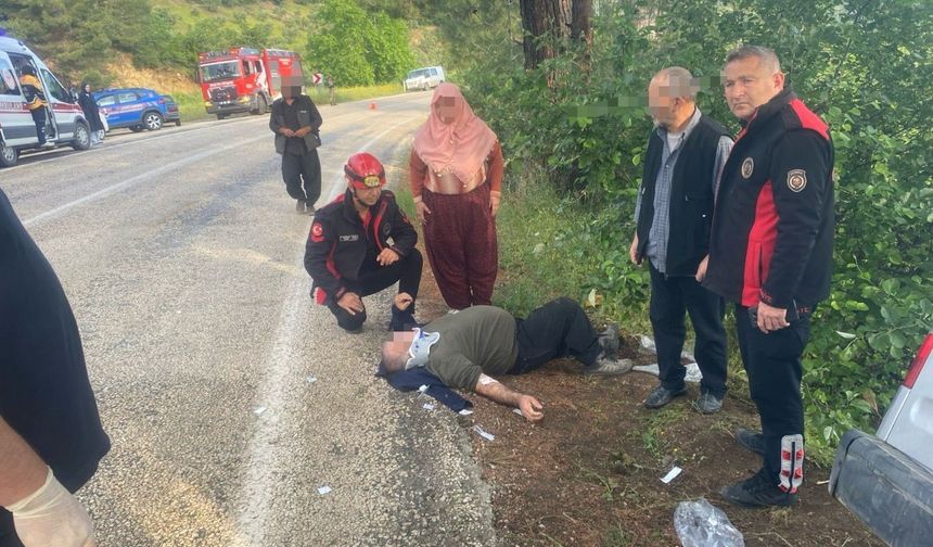 Kahramanmaraş Andırın yolunda feci kaza! 1 kişi ağır yaralı