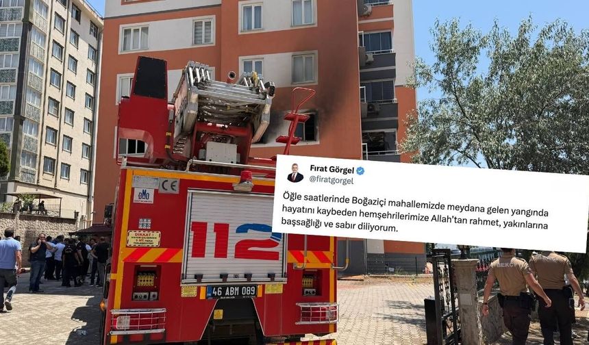 Başkan Görgel’den Yangında Hayatını Kaybeden Vatandaşlar İçin Taziye Mesajı