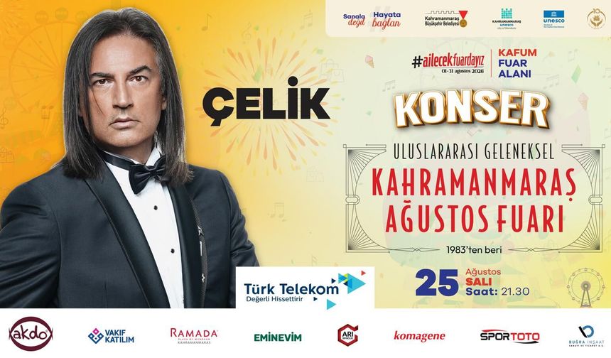 Ağustos Fuarı’nda Salı Günü Çelik Sahne Alacak
