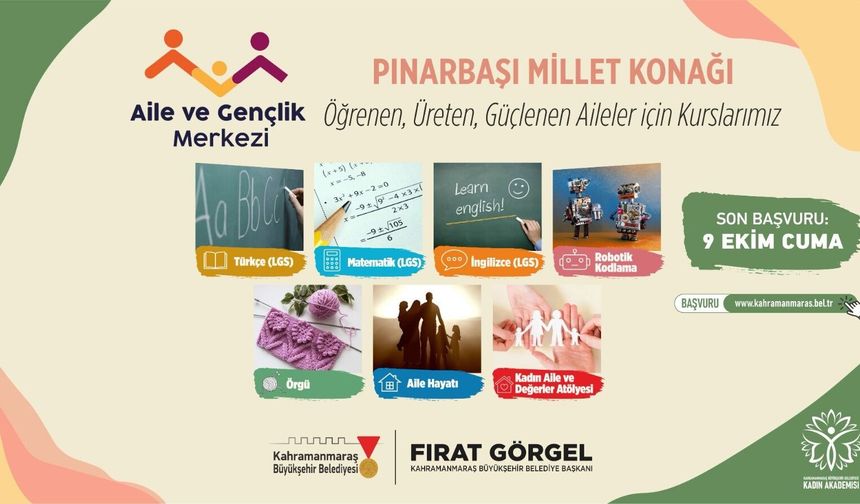 Pınarbaşı Millet Konağı’nda Kadınlar ve Öğrenciler İçin Eğitim Dönemi Başlıyor